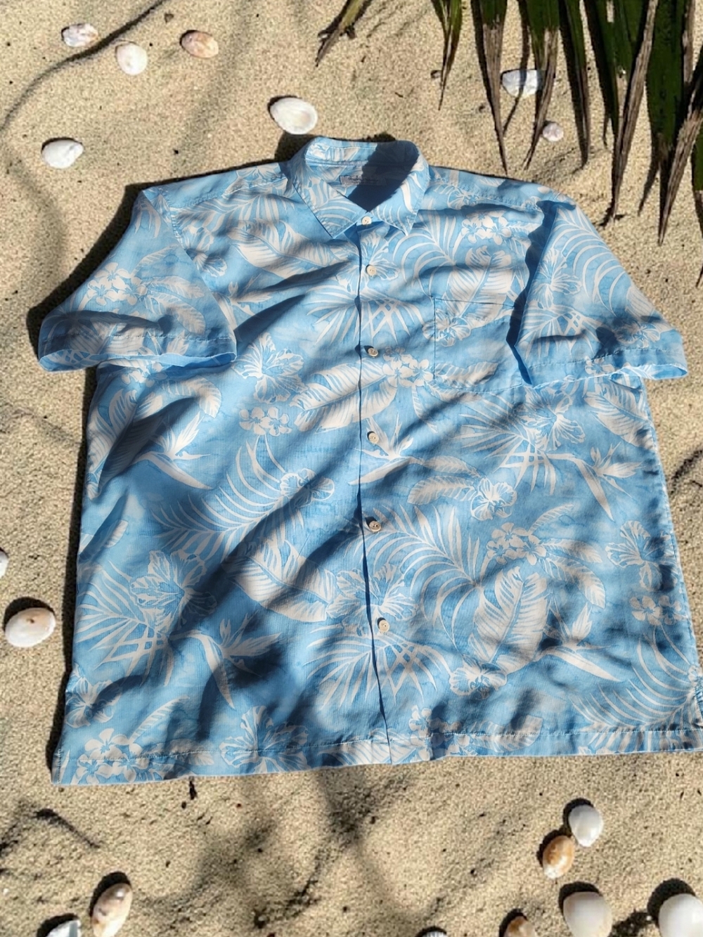 Tommy Bahama "Coconut Point Aqua Lush" IslandZone Camp Shirt Men's XXXL 3XL